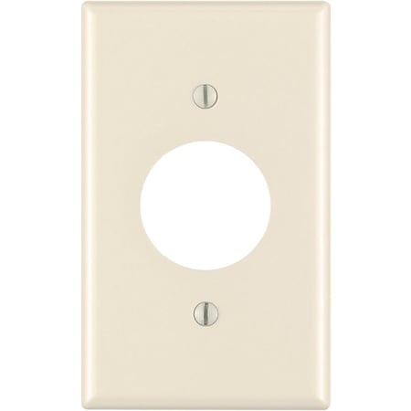 Leviton 1-Gang Smooth Plastic Single Outlet Wall Plate, Light Almond 000-78004-000